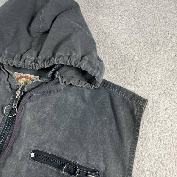 Vintage Banana Republic Vest Mens XL Safari Hunting 80s Hooded Photographer - Picture 10 of 16